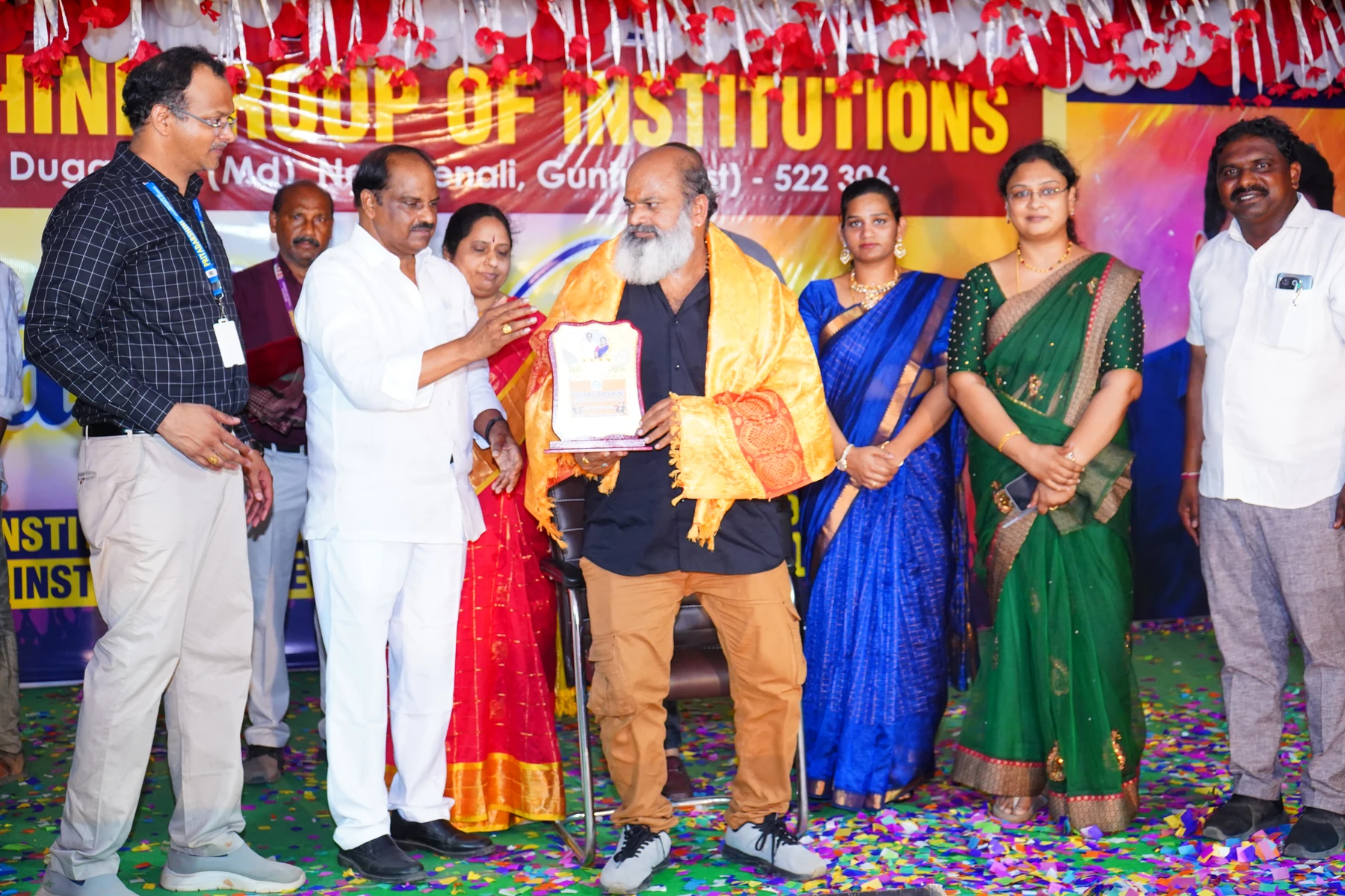 Management presenting an award