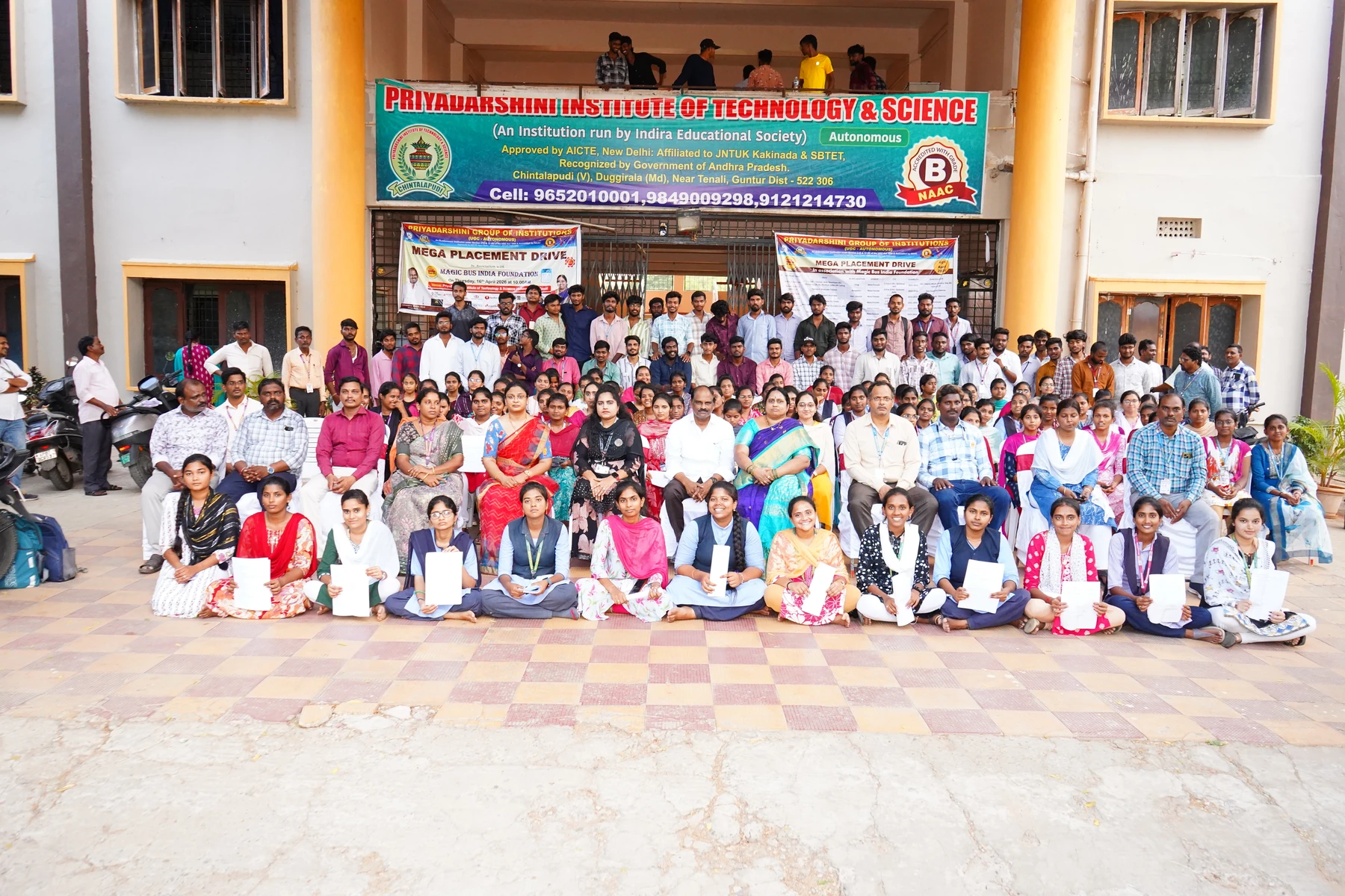 Students attending placement drive